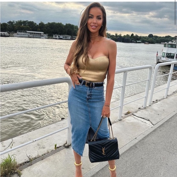 ZARA KNIT BUSTIER TOP - Picture 4 of 13